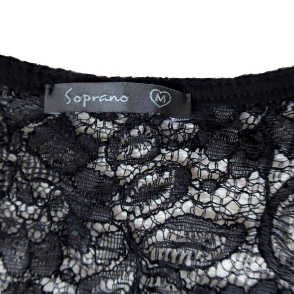 Royal Blue Black Lace HiLow Dress by Soprano, Size Medium - Picture 5 of 5